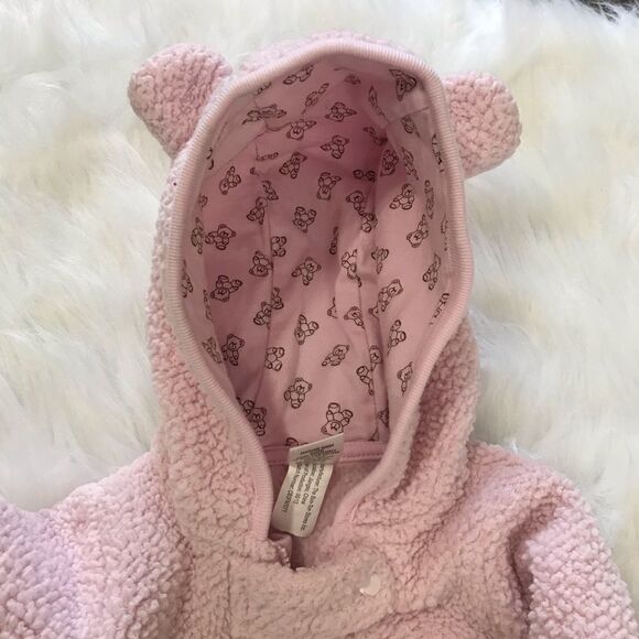 Snowsuit Bunting‎ Baby Girl 9 months Pink Bear - Picture 6 of 10